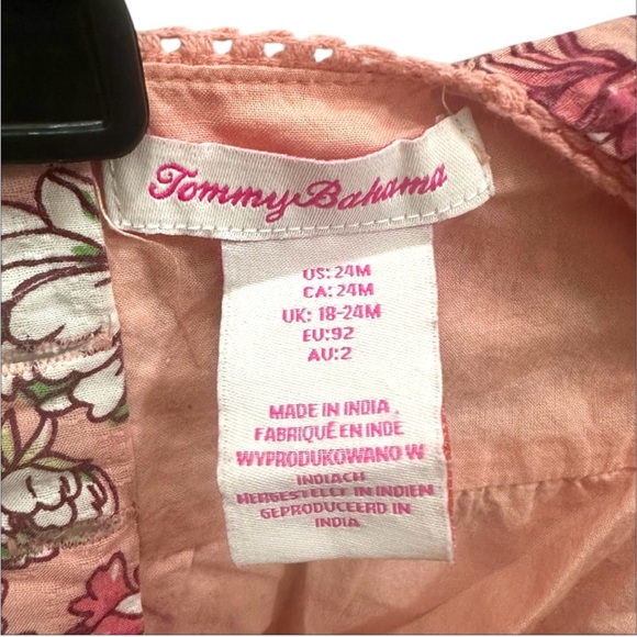 Tommy Bahama Little Girls 24M Floral Tropical Short Set Outfit Beach Summer - Picture 5 of 5